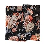 7 Seas Republic Women's Black Floral Oblong Scarf 7 Seas Republic Women's Black Floral Oblong Scarf
