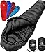 Hyke & Byke Quandary 15°F Cold Weather Mummy Hiking & Backpacking Sleeping Bag - Duck Down 650 FP 3 Season Sleeping Bags for Adults - Ultralight with Compression Stuff Sack