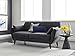 Serta Artesia Collection Midcentury Modern Sofa with Tapered Legs, Easy to Clean, Microfiber Couch Fabric, Durable Hardwood Construction, 61