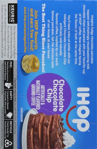 IHOP CHOCOLATE CHOCOLATE CHIP FLAVORED KEURIG K-CUP COFFEE PODS, 10 CT BOX