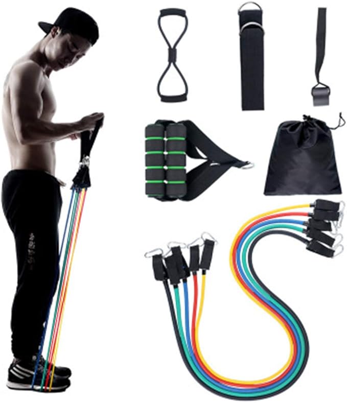 12Pcs Resistance Bands Set Belt Workout Bands Hip Bands