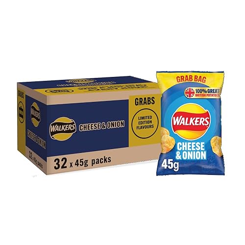 Walkers Cheese & Onion Crisps Grab Bag 45g