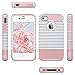 ULAK iPhone 4S Case, iPhone 4 Case,4S Case, Dual Layer Hybrid Slim Hard Case with Hard PC Cover and Soft Inner TPU for iPhone 4S 4(Minimal Rose Gold Stripes)