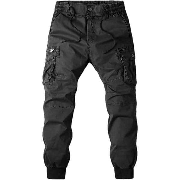 MAGCOMSEN Men's Cargo Work Pants – 8-Pocket Outdoor Hiking Trousers With Adjustable Waist – Regular Fit Straight Leg