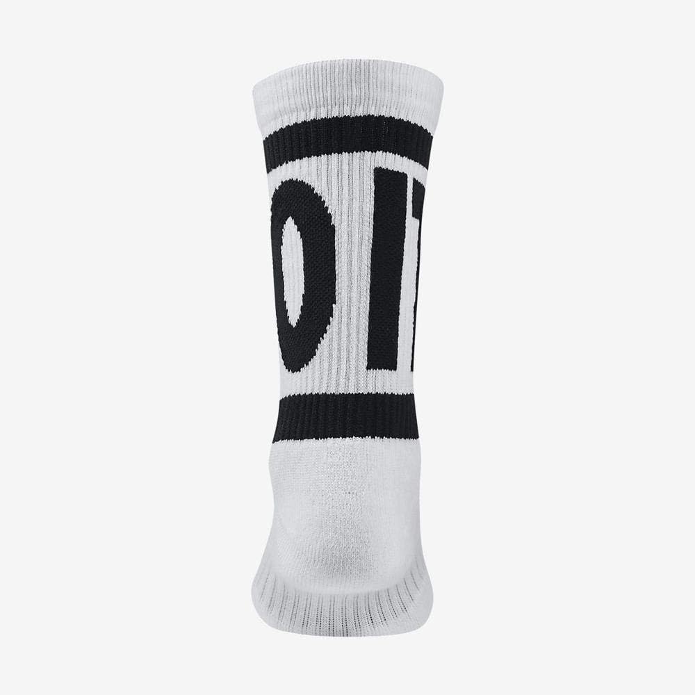 NIKE Kid's Performance Cushioned Crew Training Socks 3 Pack - White/Black, M: Clothing
