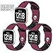 Wepro Bands Compatible with Fitbit Versa SmartWatch, Watch Silicone Replacement Band for Women Men Kids, Small, Fuchsia on Black