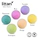 Littam Luxury Bath Bombs Gift Set 6 Pack Large Size Balls – Essential Oils, Shea Butter, Argan Oil, Cocoa Butter, Coconut Oil, Mineral Salts & lush fragrances