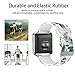 SKYLET Compatible with Fitbit Blaze Bands with Frame, Soft Silicone Replacement Printed Floral Wristband Compatible with Fitbit Blaze Smart Watch Bracelet (No Tracker)