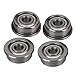 LGDehome 20Pcs Micro Stainless Steel F623ZZ Flange Ball Bearings with Edge 3x10x4mm for 3D Printer