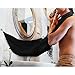 Beard Catcher Apron Hair Beard Care Shave Apron Men's Facial Trimmer Catcher Hair Bathroom Cape Gown Bib (black)
