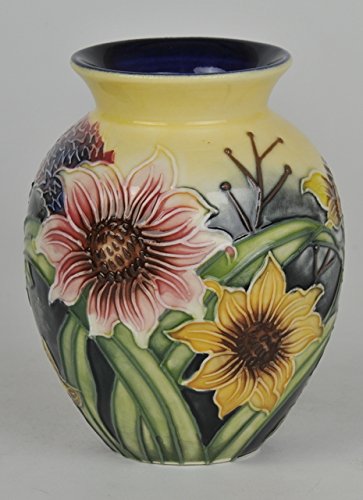 Old Tupton Ware Tube Lined Summer Bouquet Design 4'' Vase