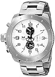 Vestal Men's RES007 Restrictor Silver and White Chronograph Watch