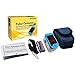 CHOICEMMED Light Blue Finger Pulse Oximeter - Blood Oxygen Saturation Monitor - SPO2 Pulse Oximeter - Portable Oxygen Sensor with Included Batteries - O2 Saturation Monitor with Carry Pouch