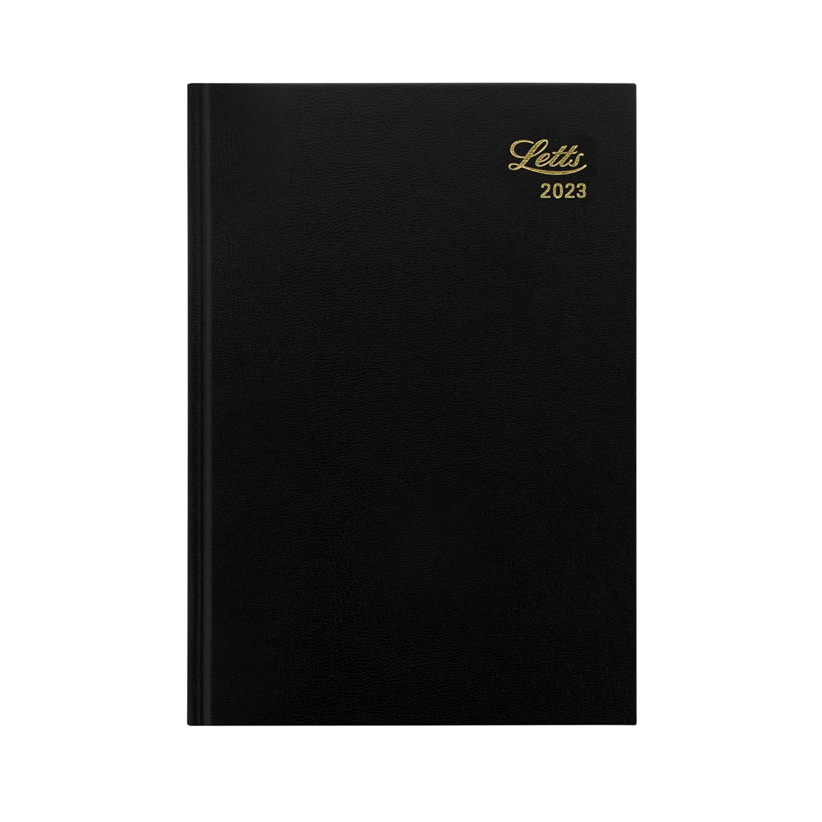 Letts of London Standard A5 two days to a page 2023 diary - black (23-T21XBK)