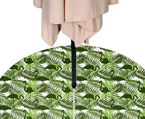 Fabric Textile Products Flamingo Silhouette Tablecloth Milliken Waterproof with Zipper & Umbrella Hole 60" Round