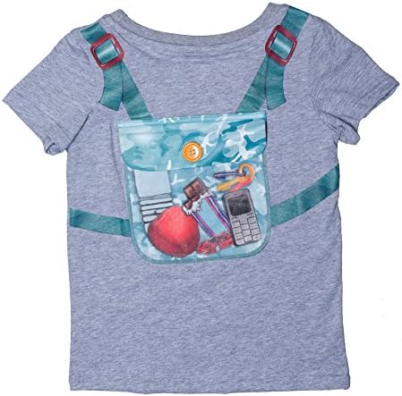 Udoo Planet Big Boys Grey Blue Camouflage Backpack Playful T-Shirt 7/8