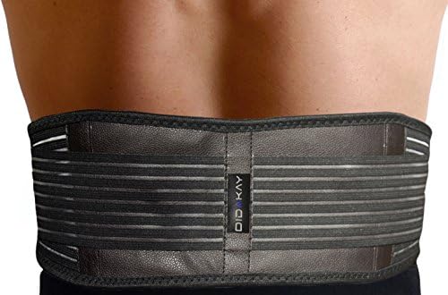 Amazing Back Brace Belt + Free e-Book - Dual Use: Lower Lumbar & Sciatica Support AND Self-heating Acupuncture Magnetic Therapy for Muscles & Circulation for Slim Waist & Menstrual Cramps FDA Approved