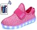 SLEVEL 16 Colors Breathable LED Light Up Shoes Flashing Sneakers for Kids Boys Girls(S33APink28)