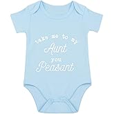listery Take Me To My Aunt You Peasant Baby Funny auntie Baby Bodysuit Cute Aunt White Baby Clothes 0-12