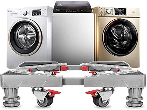 Adjustable Refrigerator Stand Portable Washer Dryer Stand Roller