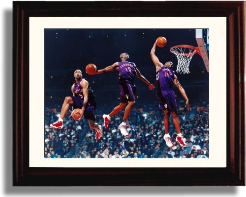 Framed Vince Carter Autograph Replica Print - Toronto Raptors