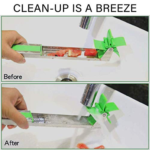 image for MerryXD Watermelon Windmill Cutter Stainless Steel Watermelon Slicer F
