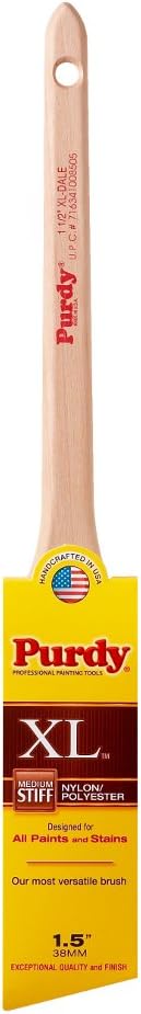 Purdy 144080315 XL Dale Nylon/Polyester Brush Angle Sash, Light Brown, 1-1/2", Natural