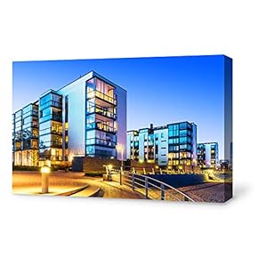 Canvas Wall Art for Living Room,Bedroom Home Artwork Paintings Charming Civic Landscape Ready to Hang - 12x18 inches