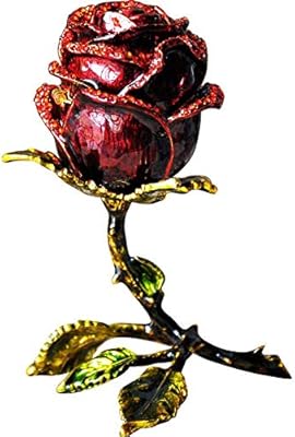 Amazon Co Jp Umoraジュエリーボックス 赤いバラ ジュエリーケース 収納 指輪 ネックレス入れ プロポーズ 結婚式 プレゼント アンティーク 北欧風 ペット用品