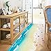 DZT1968 3D Beach Floor Wall Sticker Removable Mural Decals Vinyl Art Living Room Decor