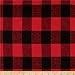 Kaufman Mammoth Flannel Buffalo Plaid Medium Red, Fabric by the Yard