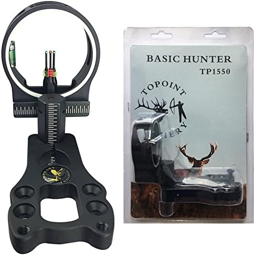 3 Pin Bow Sight, Fiber Optic Adjustable Archery Sight For Compound Bow