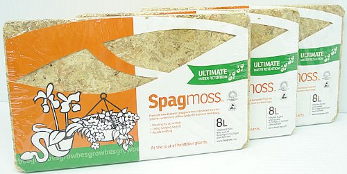 SPECIAL Sphagnum Moss 24 Liters New Zealand AAA Grade 3 X 100 Gram Brick