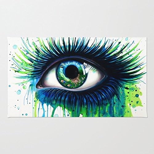 Gueskie The Peacock Eye Rug Entry Way Outdoor Non-slip Door Mat 50 x 80cm