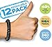 BuzzOff Mosquito Repellent Bracelets Twelve Bands (12) Pack - Deet Free - Guaranteed to Work - Fast, Easy Deters Bugs for Hours - Natural Oil Insect Repellent - Kid Safe Insect Bracelet