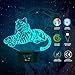 Tiger 3D Night Light Lamp,Elstey 7 Color Changing Optical Illusion LED Lights with Acrylic Flat & ABS Base & USB Cable Touch Desk Lamps for Holiday Gift