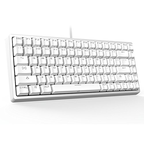 DREVO Gramr 84 Key Backlit USB Wired Tenkeyless Mechanical Gaming Keyboard Black Switch-White (Best Rick Rolls Ever)