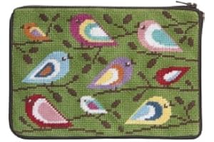Stitch & Zip Needlepoint Purse/Cosmetic Case Kit - SZ598 Birds of Color