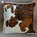 TriColor Cowhide Pillowcase Cow Hide Skin