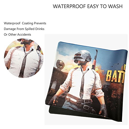 Large Gaming Mouse Pad, Imegny Extended Keyboard & Mouse Mat with Stitched Edges + Non-Slip Rubber Base - Thumbnail 6