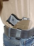 New Barsony Olive Drab Leather IWB Holster for Compact, Sub Compact 9mm 40 45