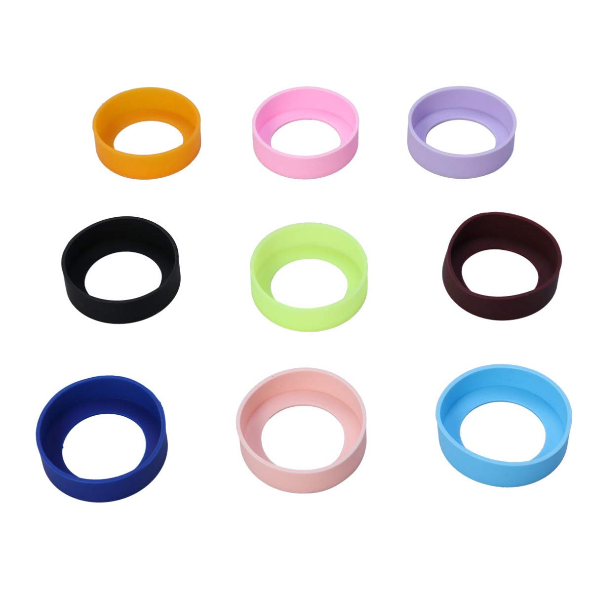 BESPORTBLE 4 Pcs Water Bottle Boot Silicone Bottom Sleeve Cover Flask Bottom Sleeve Anti- Slip Cup Mat 65mm (Random Color)