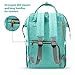 ZUZURO Diaper Bag Backpack - Waterproof w/Large Capacity & Multiple Pockets for Organization. Ideal for Travel Nappy Bags - W/Insulated Bottle Pocket. 2 Stroller Hooks Incl. (TURQUOISE)