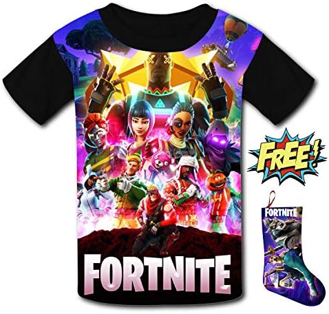 Youth 3D Pattern Printed Fortnit-e Short Sleeve T-Shirts Kids Casual Graphics Tees