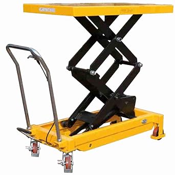 Piattaforma Elevatrice A Doppio Pantografo Manuale Carrello Con Piano Di Sollevamento Fisso Elevatore A Forbice A Doppio Effetto Mm 910x500 Grande Alzata H Max 1300 Tavolo Sollevatore Kg 350 Np35df Amazon It Commercio Industria E Scienza