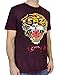 Ed Hardy Men's T Shirt Tiger, Burgundy Mineral, X-Large