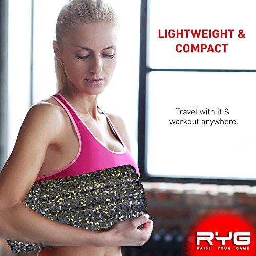 Raise Your Game RYG 4-Speed Vibrating Electric Muscle Foam Roller, Thick Firm High Density Trigger Point Massager Kit for Myofascial Release, Electronic Physical Ther - Thumbnail 4