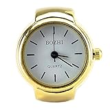 Womens Rose Gold Quartz Finger Ring Watch with Gift Box