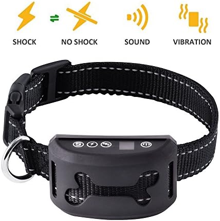Bark Collar Training for Dogs (2018 Upgrade Version) No Harm Safe Vibrating Dog Collar for Small/Medium/Large Dogs- Multiple Modes and Beep Ultrasound – USB Recharging – Black