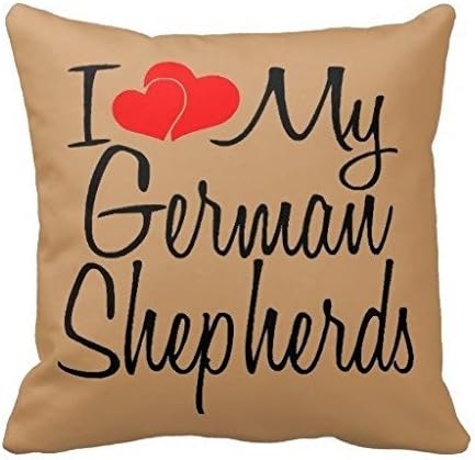 I Love My German Shepherds Throw Pillow Case